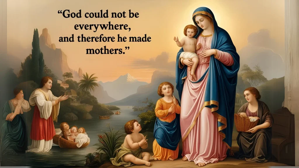 God could not be everywhere, and therefore he made mothers Mother’s Day