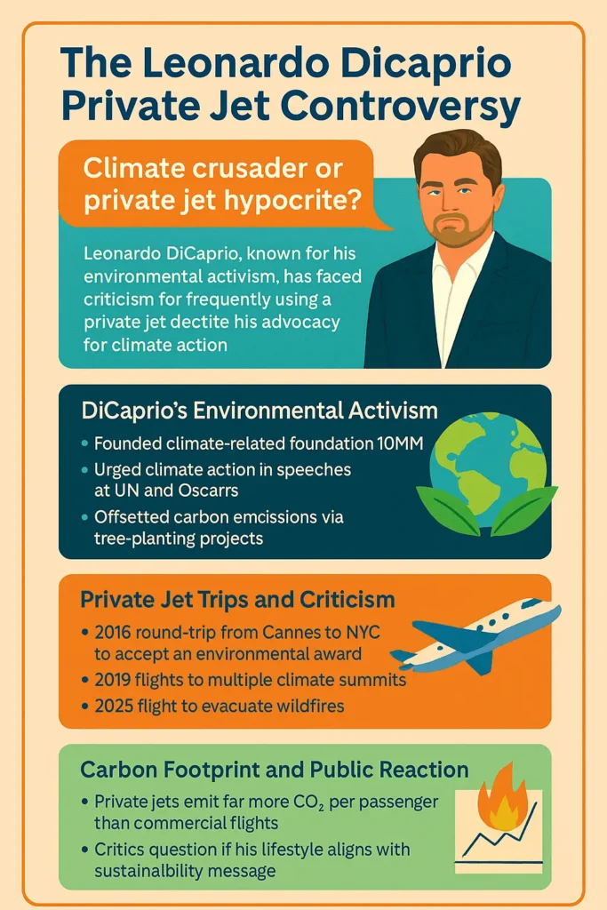 Leonardo DiCaprio Private Jet Controversy