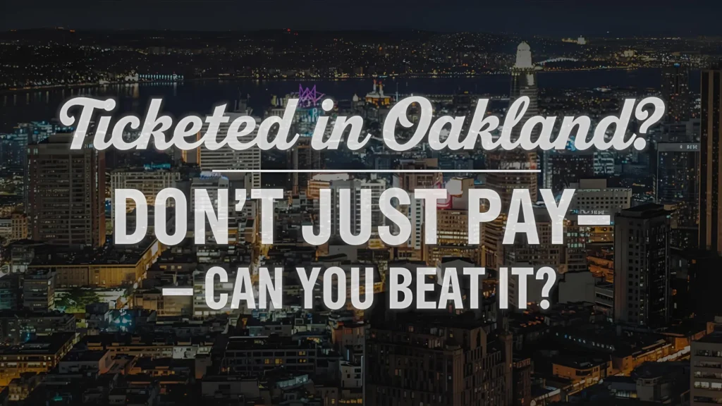 how to fight a traffic ticket in Oakland